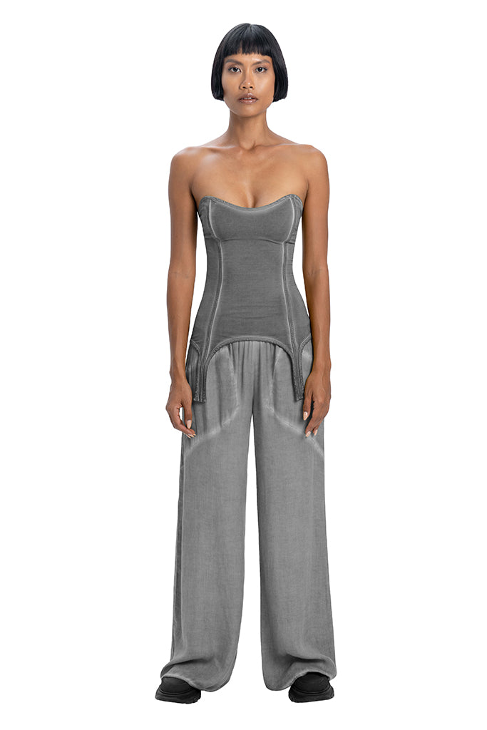 Wide women pants grey - DESU clothing