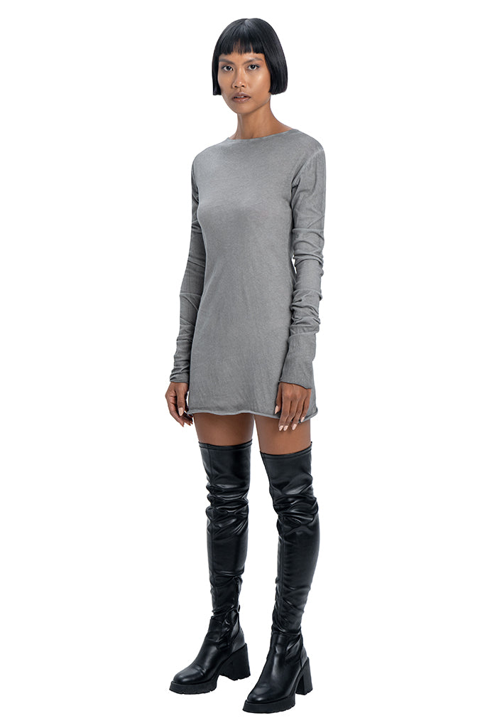 Long sleeve dress in grey - DESU clothing