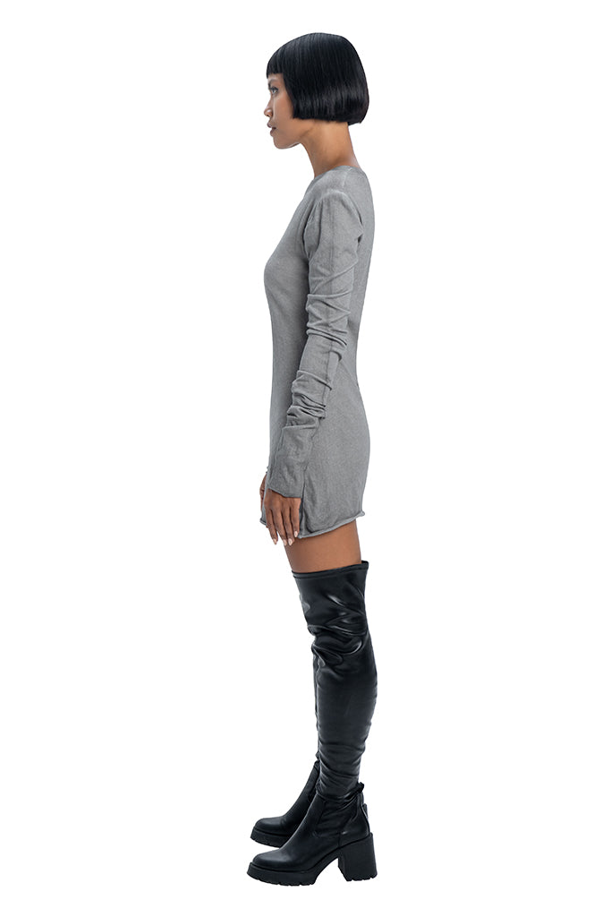 Long sleeve dress in grey - DESU clothing