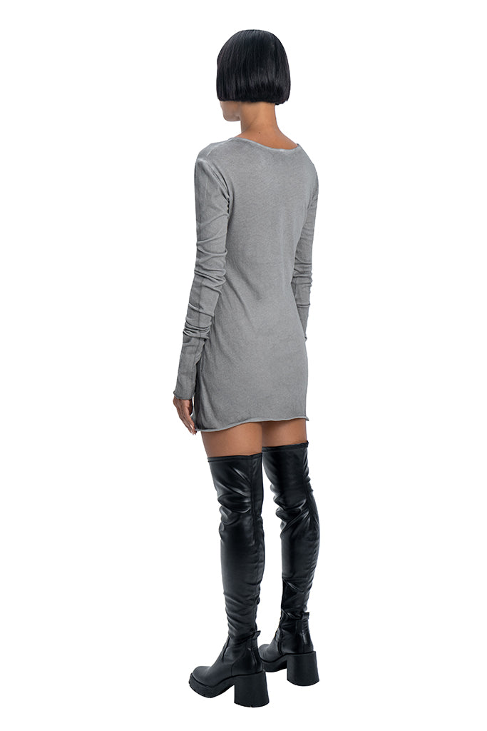 Long sleeve dress in grey - DESU clothing