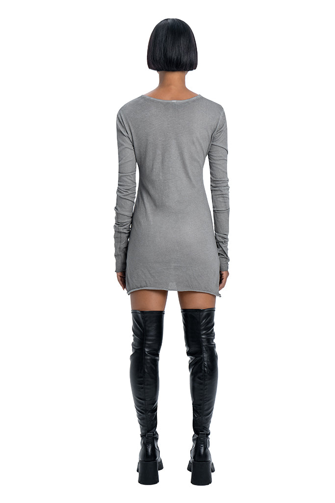 Long sleeve dress in grey