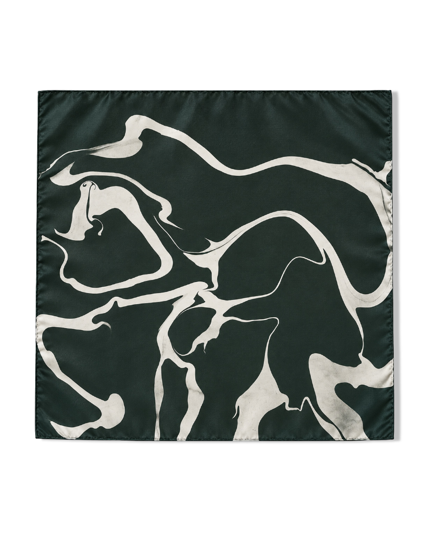 Silk Scarf Olive DESU X Liquid Form Sound Lab