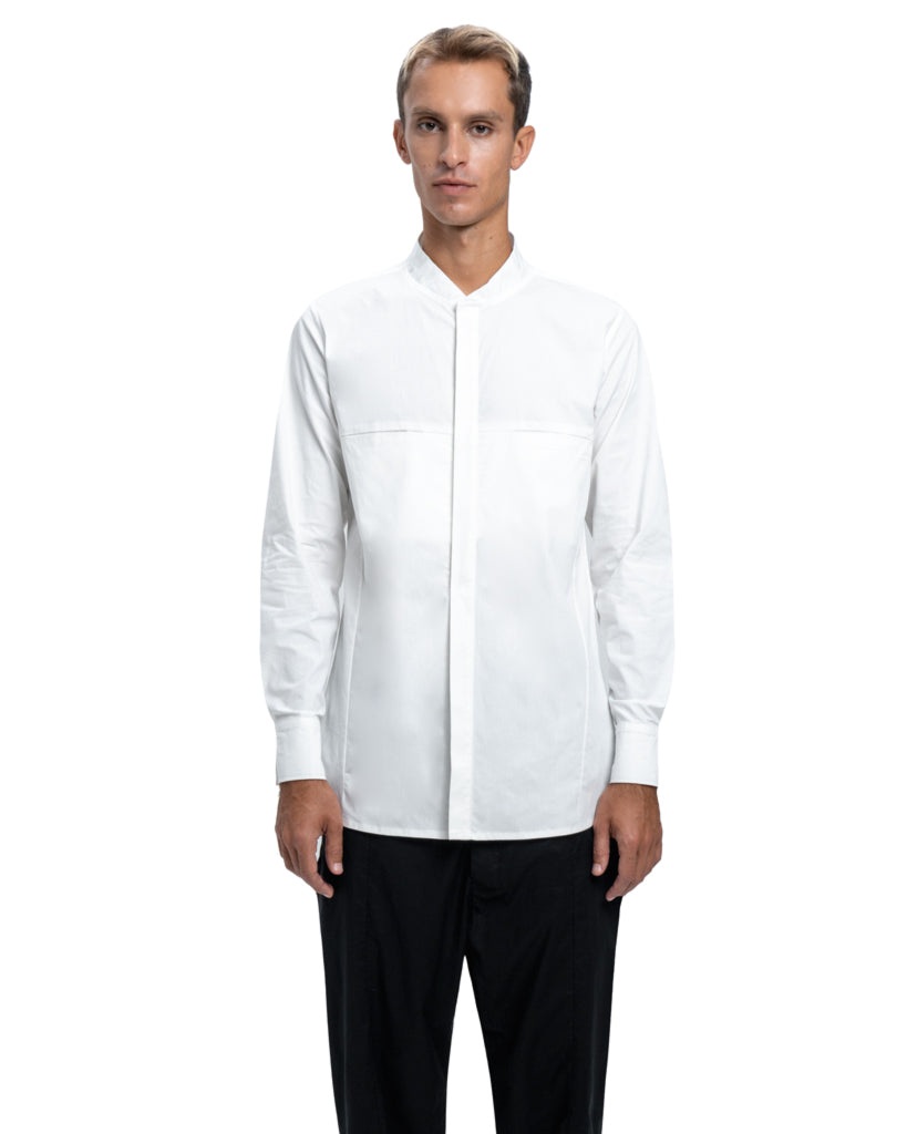 White cotton button up shirt