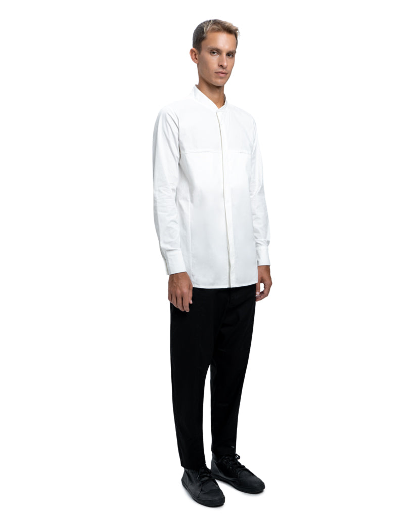 White cotton button up shirt