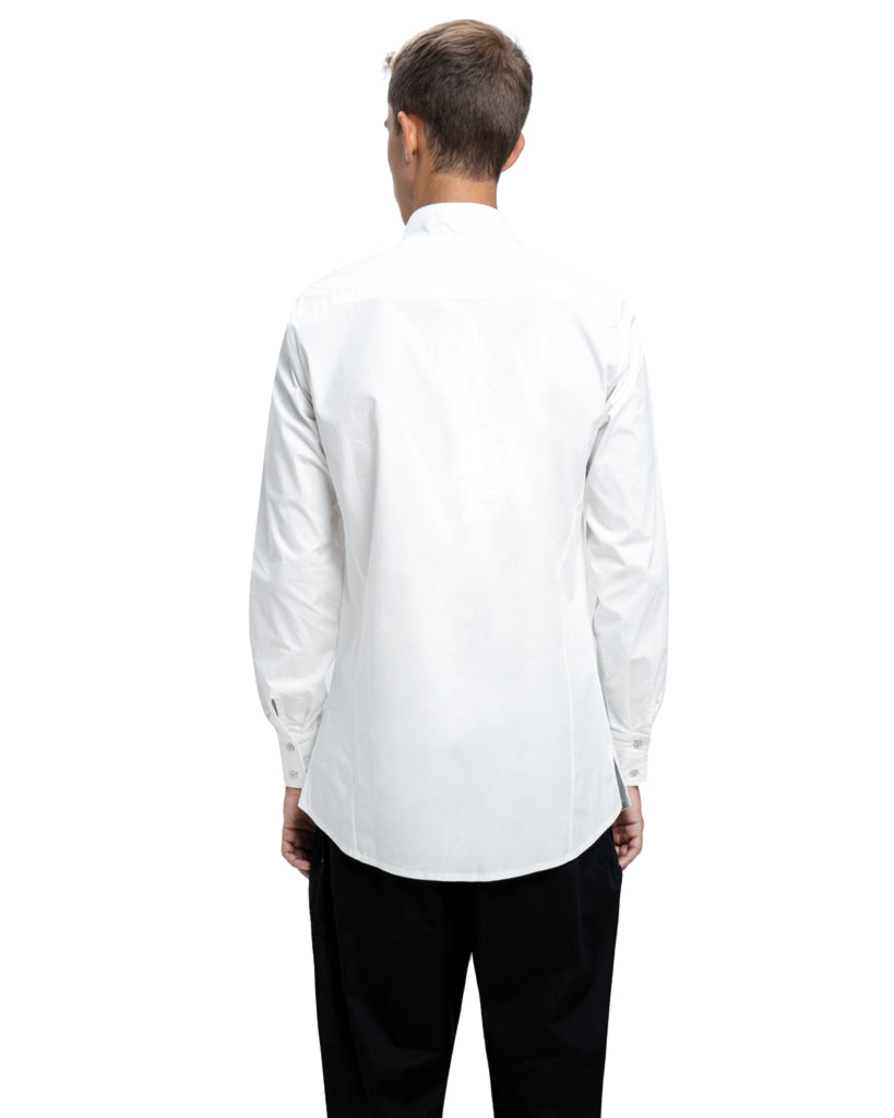 White cotton button up shirt