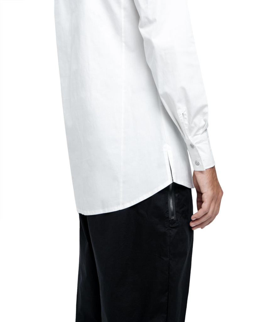 White cotton button up shirt