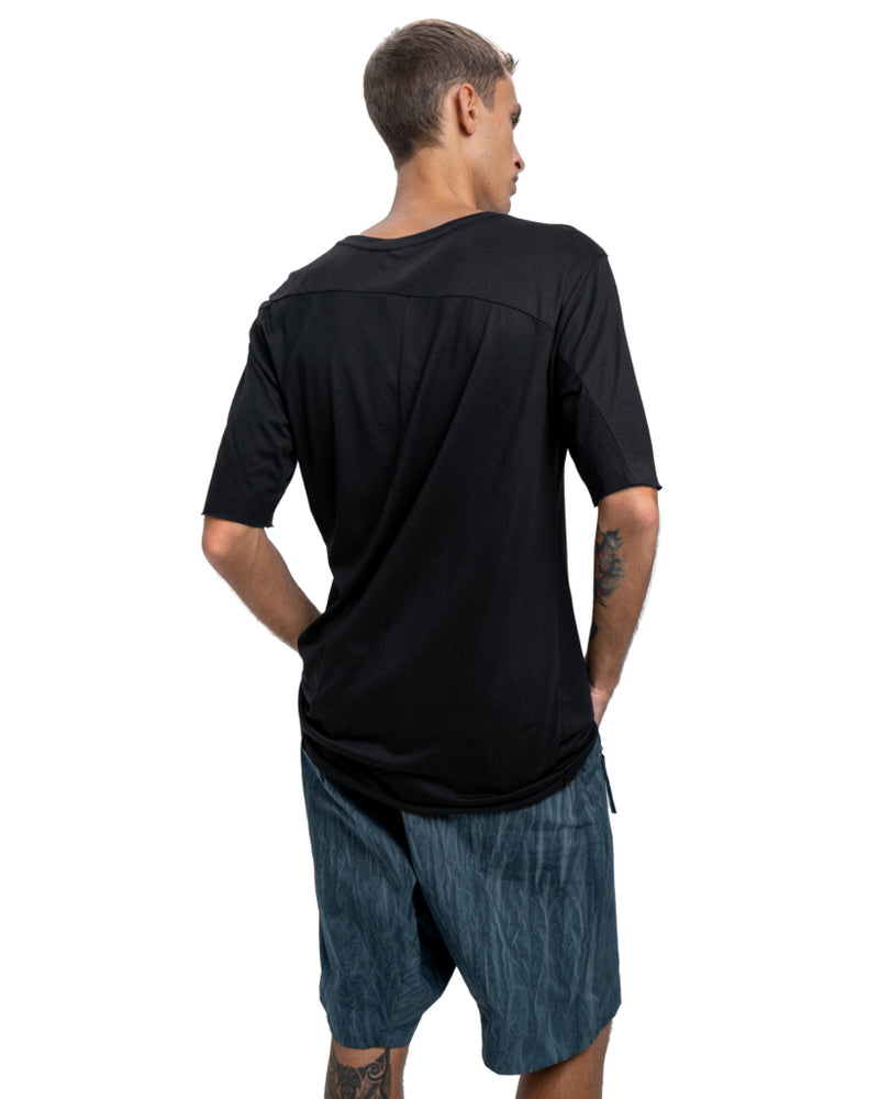 Asymmetric t-shirt in black