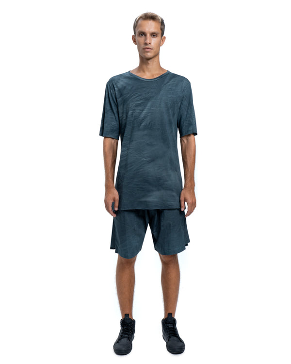 Asymmetric t-shirt in dark blue