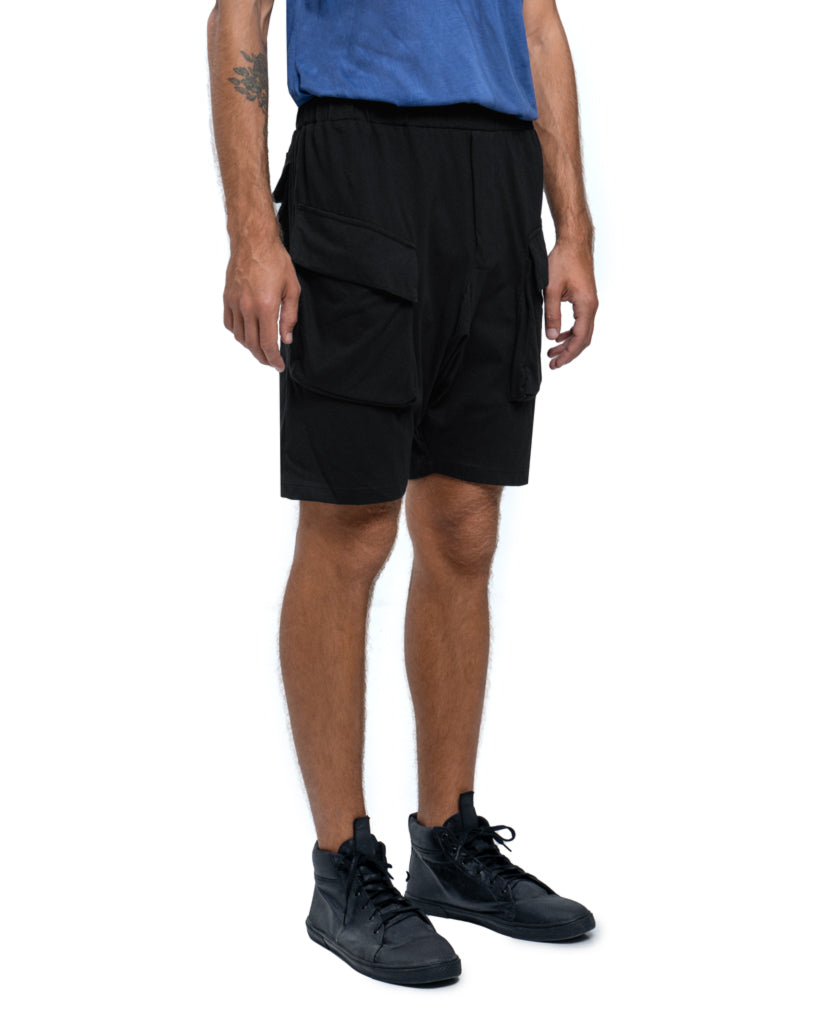 Cotton shorts in black - DESU clothing