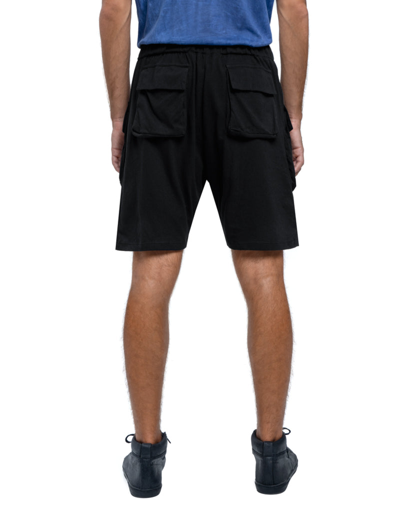 Cotton shorts in black - DESU clothing
