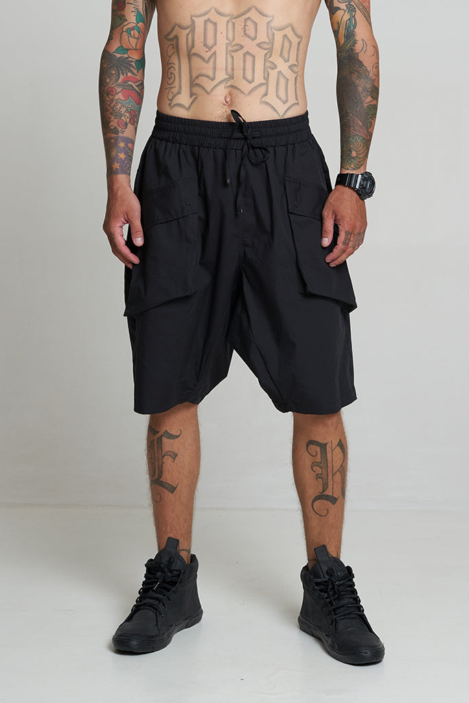 Drop crotch man front pockets shorts - DESU clothing