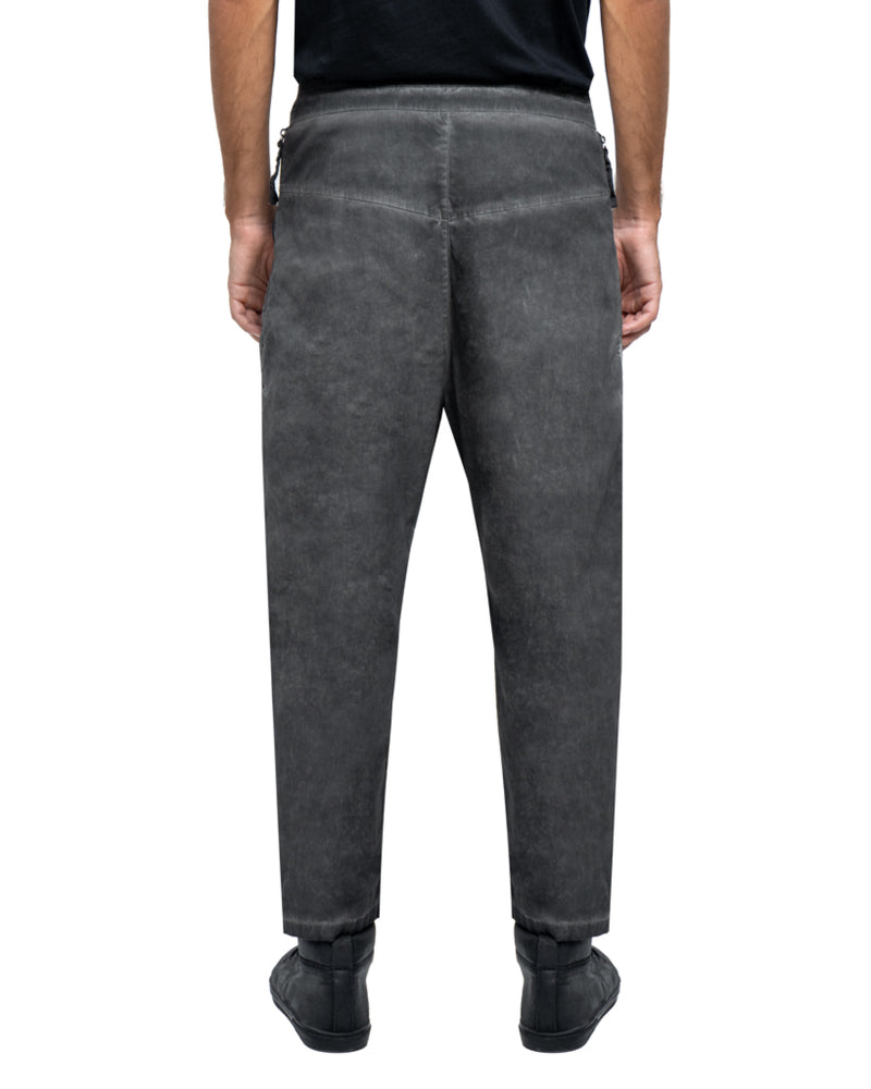 Line zipper pants in grey