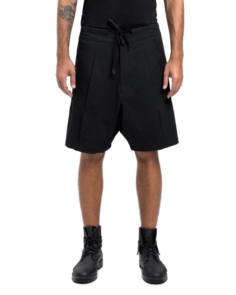 Poplin shorts in black